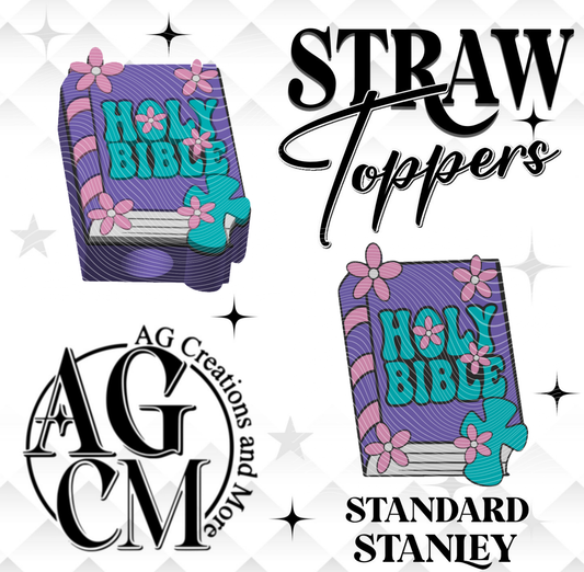Bible 3D Straw Topper 3MF File