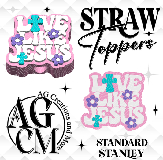 love like Jesus 3D Straw Topper 3MF File