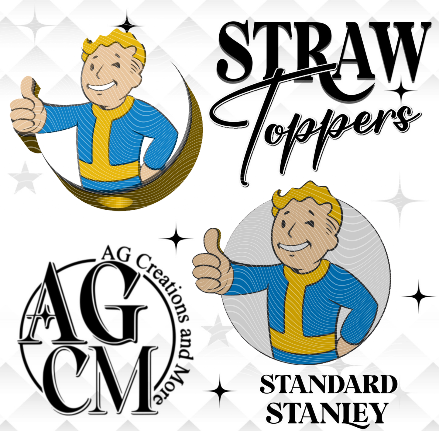 Fall Boy 3D Straw Topper (wholesale)