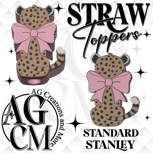 Cheetah Straw Topper (wholesale)