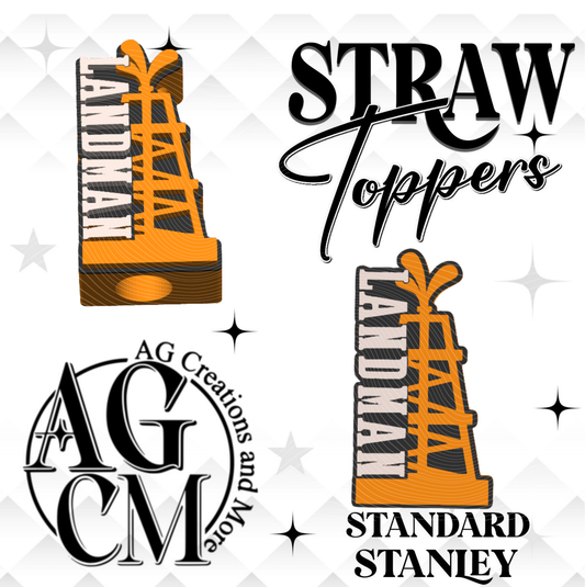 Oil Rig 3D Straw Topper 3MF File