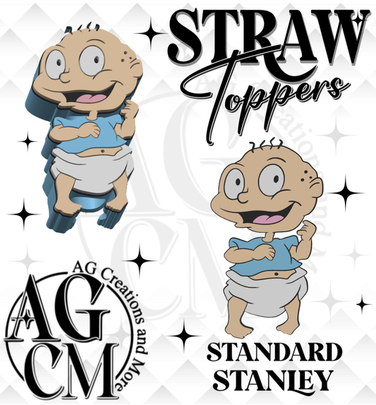 90 baby 3D Straw Topper 3MF File