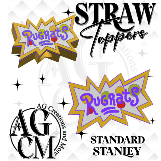 Rug-rat 3D Straw Topper 3MF File