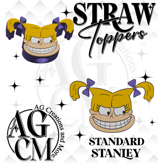 Angelica 3D Straw Topper 3MF File