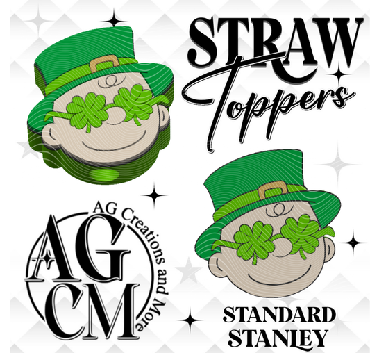 CB shamrock glasses 3D Straw Topper 3MF File