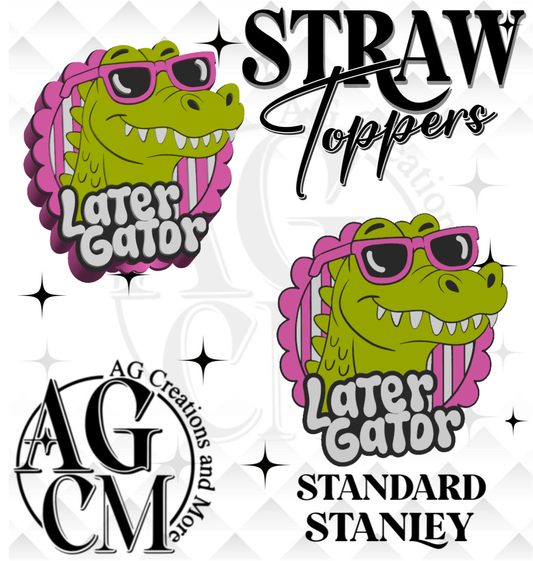 Later Gator 3D Straw Topper (wholesale singles)