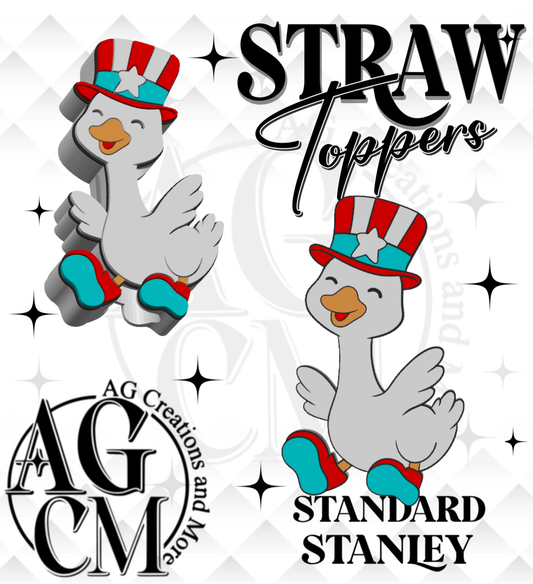USA Goose 3D Straw Topper (wholesale singles)
