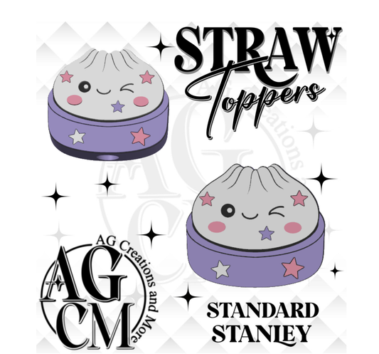 Dumplings 3D Straw Topper (wholesale singles)