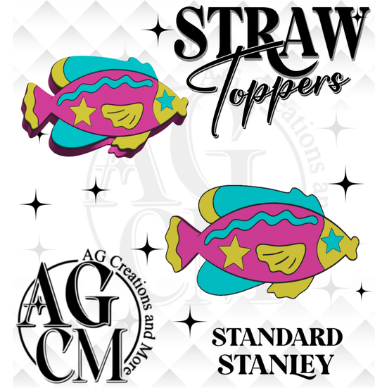 Fish 3D Straw Topper (wholesale)