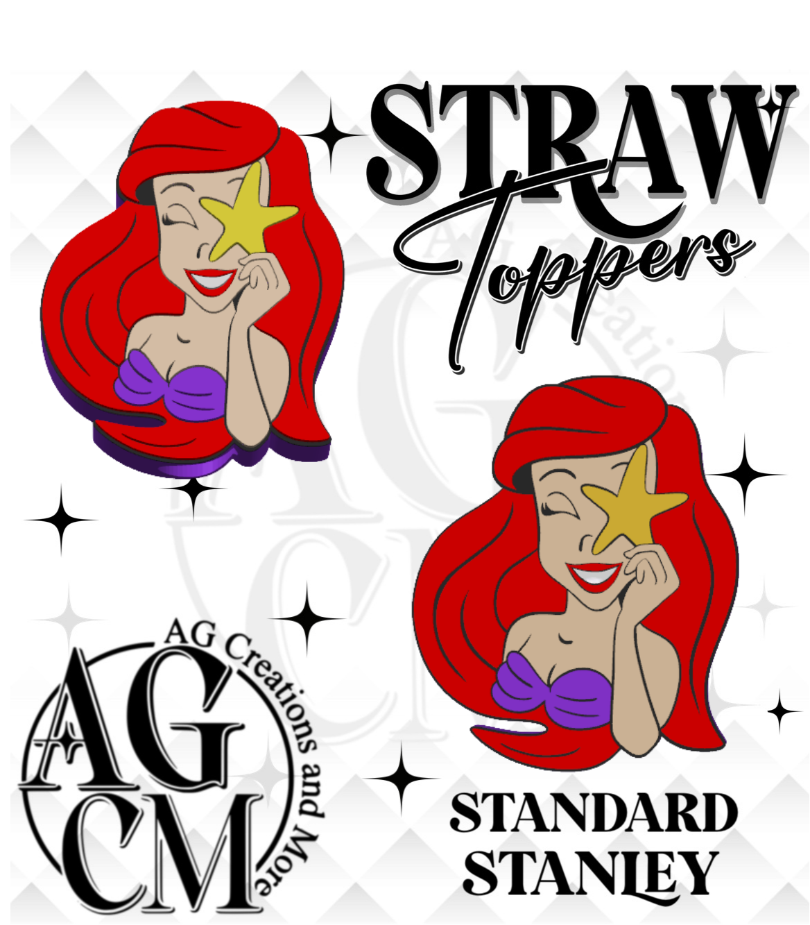Areil 3D Straw Topper (wholesale)