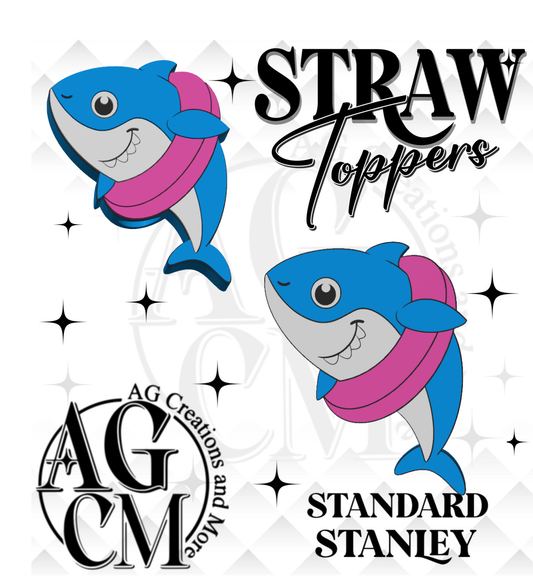 Shark 3D Straw Topper (wholesale)