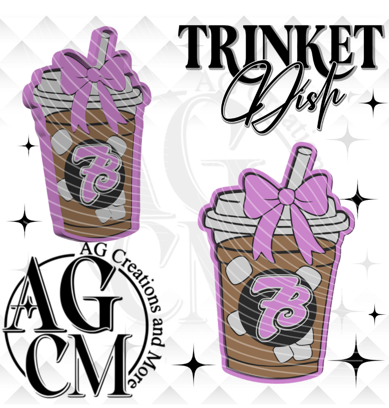 Pink Ice Coffee Drink 7B 3D Trinket Dish STL/ 3Mf