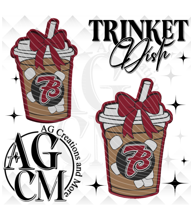 Marron Ice Coffee Drink 7B 3D Trinket Dish (wholesale)