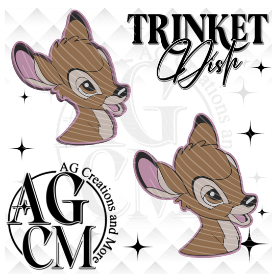 Baby Deer 3D Trinket Dish STL/ 3Mf