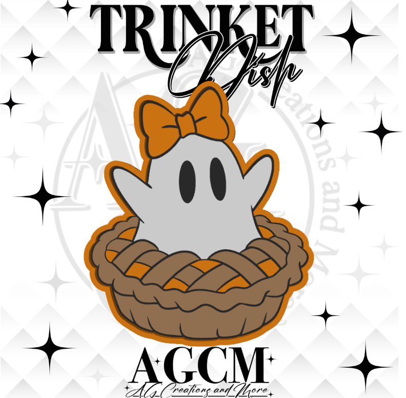 Ghost Pie 3D Trinket Dish STL/ 3Mf