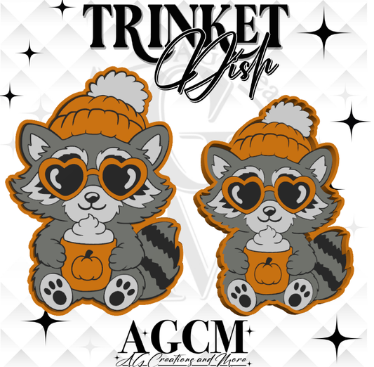 Fall Racoon 3D Trinket Dish STL/ 3Mf