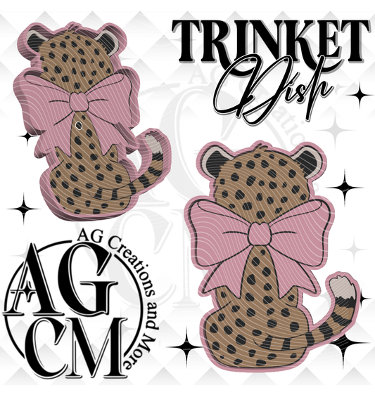Cheetah Trinket Dish STL/ 3Mf