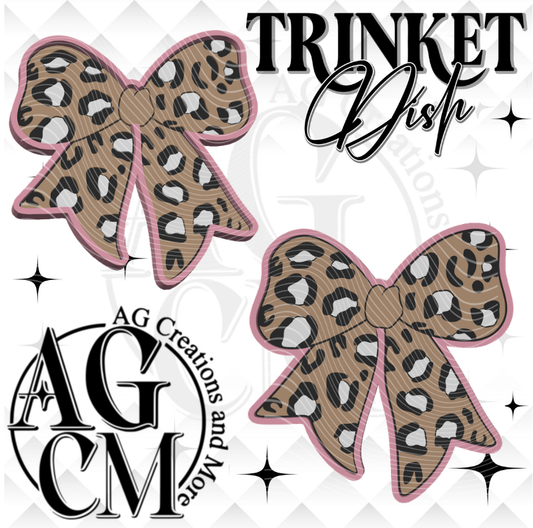 Leopard bow Trinket Dish STL/ 3Mf