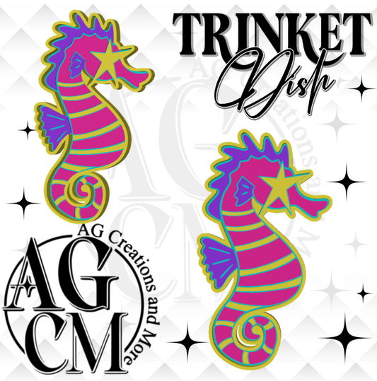 Seahorse 3D Trinket Dish STL/ 3Mf