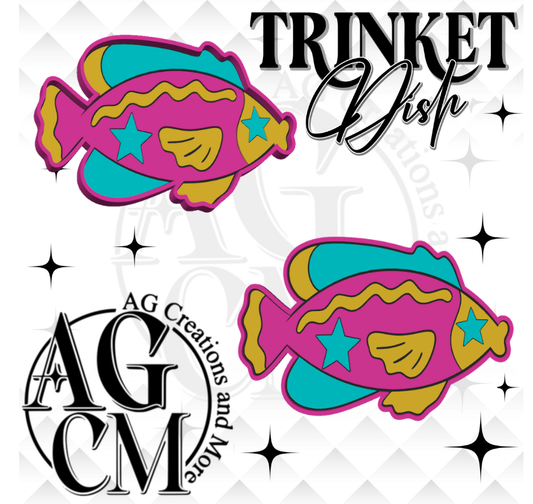 Fish 3D Trinket Dish STL/ 3Mf