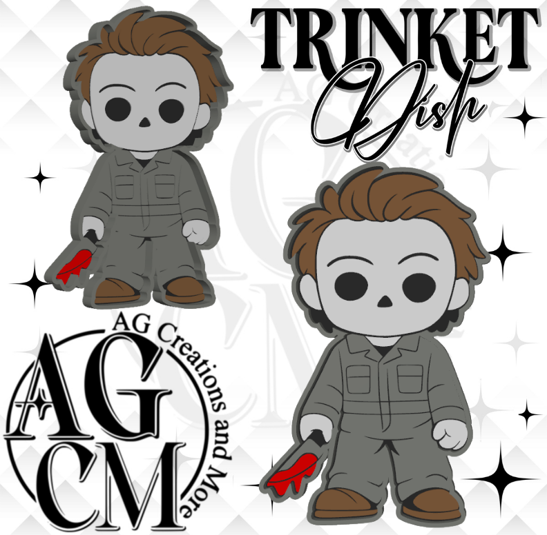White Mask Guy 3D Trinket Dish STL/ 3Mf
