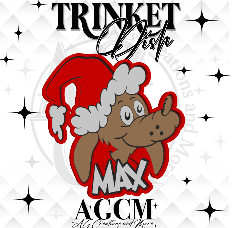 G-Xmas dog 3D Trinket Dish STL/ 3Mf