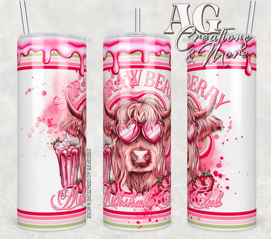 Strawberry milkshake,Tumbler Digital File