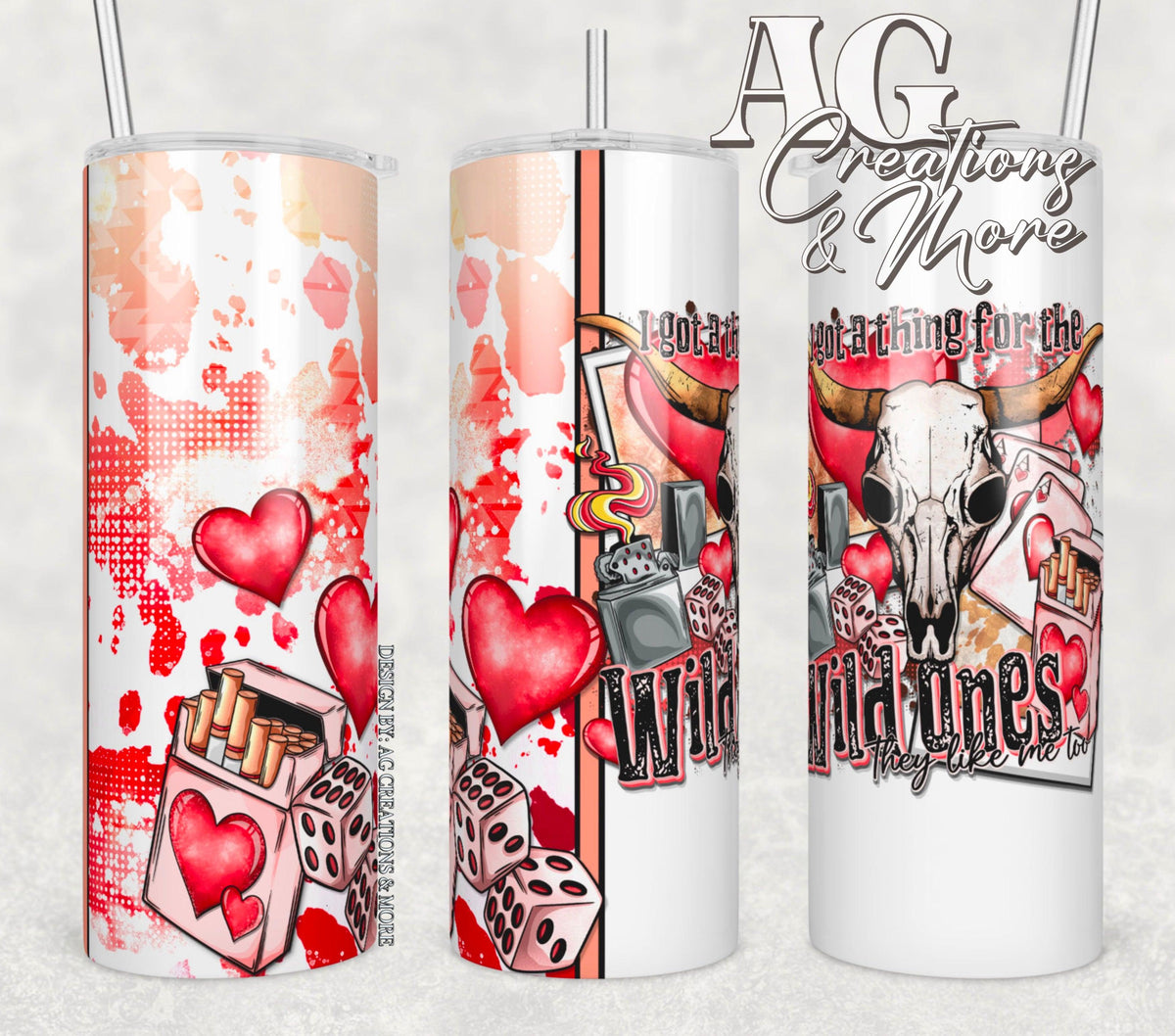 VD wild ones hearts, Tumbler Digital File