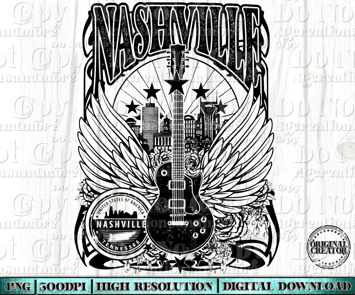 Nashville Single color Digital Download