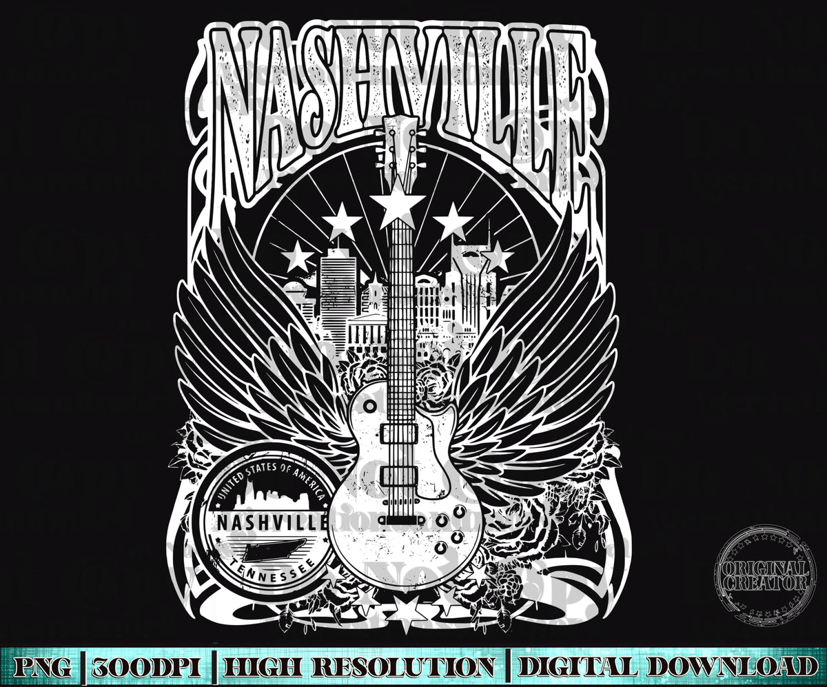 White Nashville Single color Digital Download