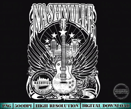 White Nashville Single color Digital Download