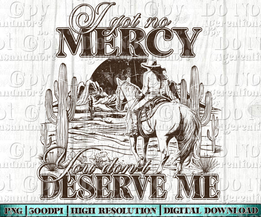 No Mercy Single color Digital Download