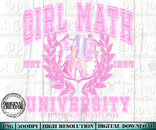 Girl Math University Digital Download