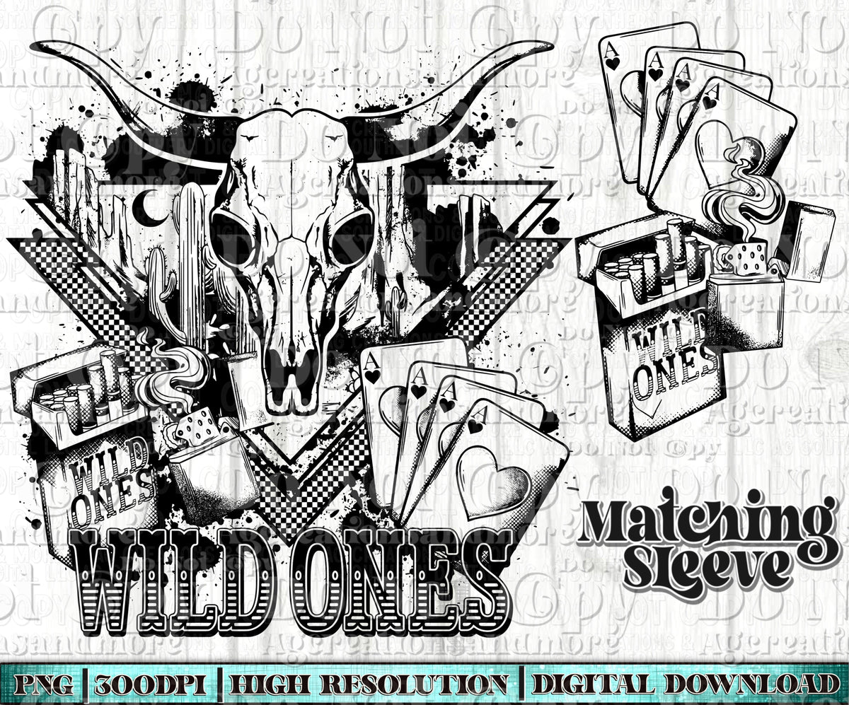 Wild ones sleeve set Single color Digital Download