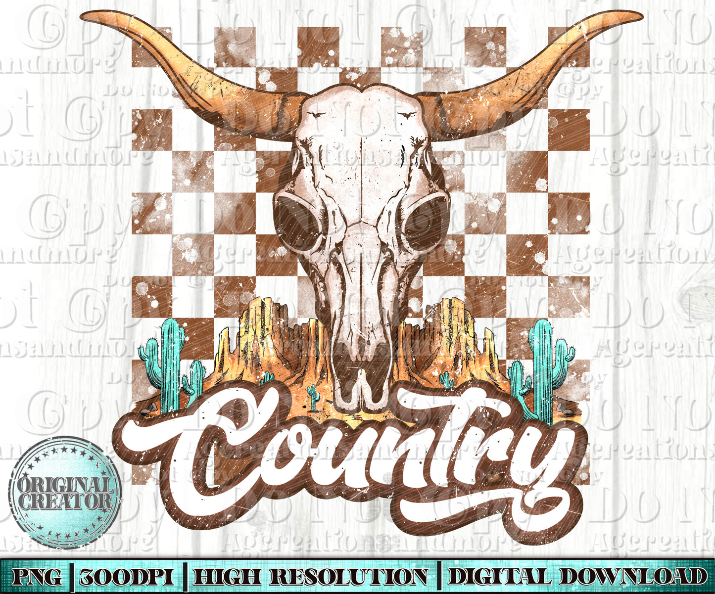 Country teal Digital Download