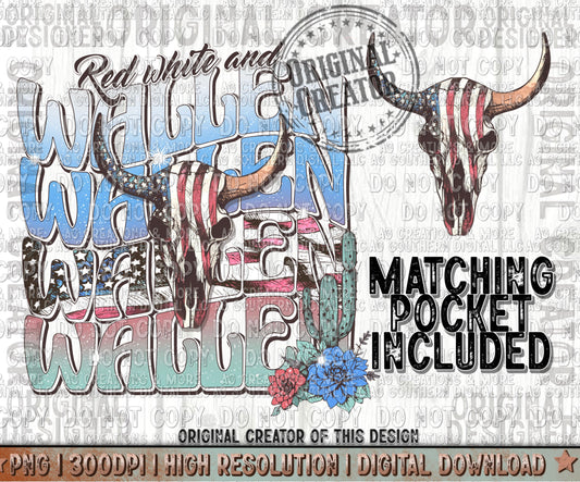 MW red white blue pocket set Png