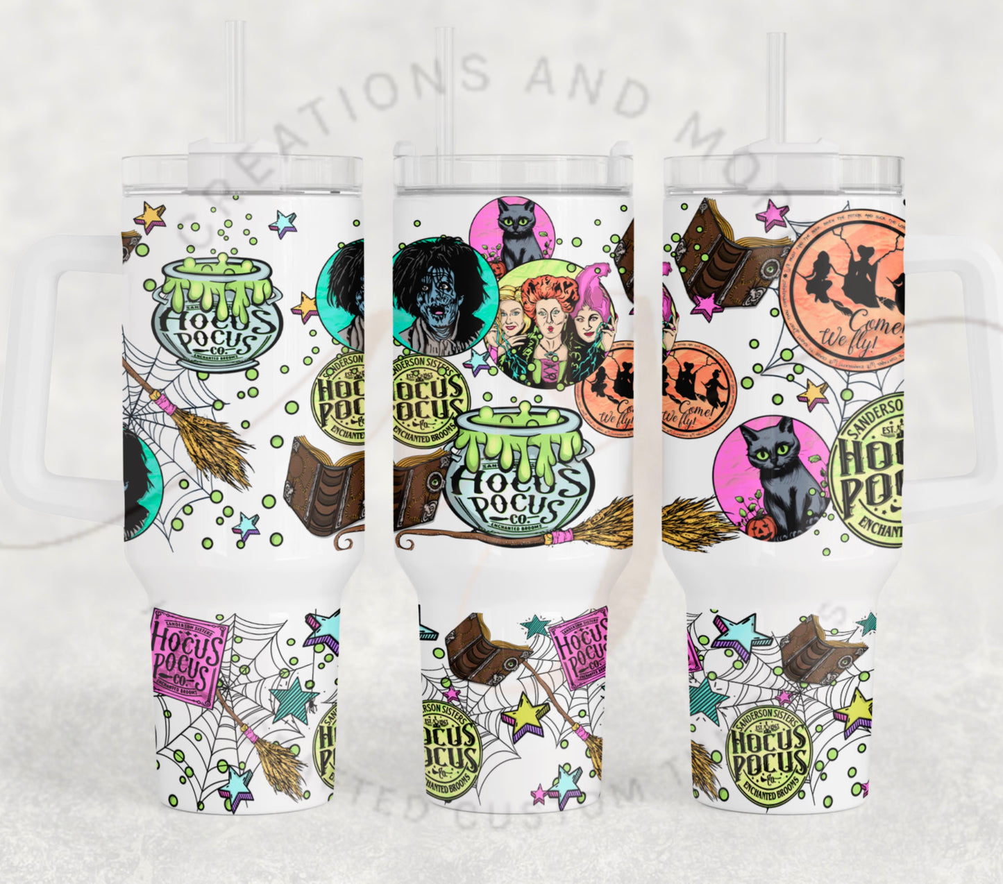 40oz Spooky Witches Tumbler Digital Png