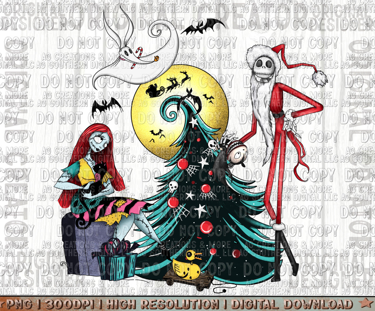 NMBC Jack and Sally Christmas Digital Download PNG