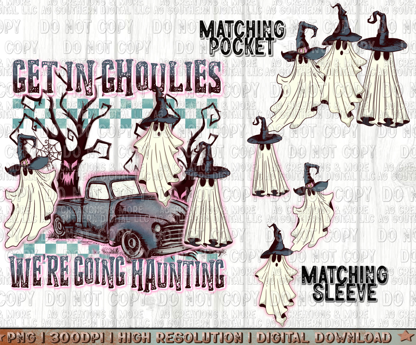 Get in Goulies Were going Haunting Pocket Set Digital Download PNG