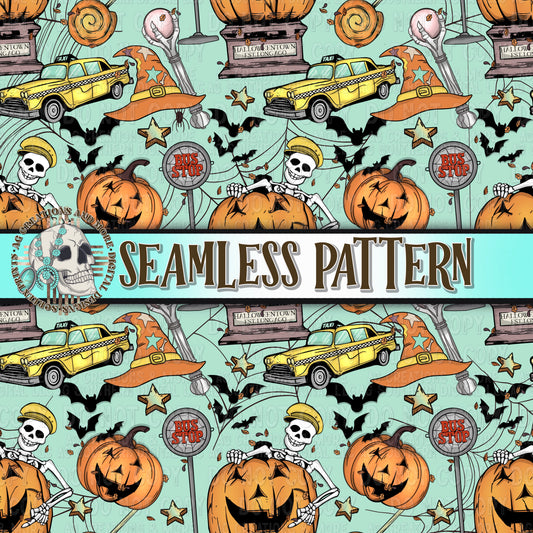 H-Town Spooky Seamless Pattern