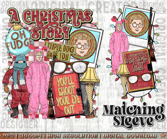 A Christmas Story Sleeve Set Digital Download PNG