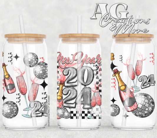 New Year 2024 16oz Glass Digital File