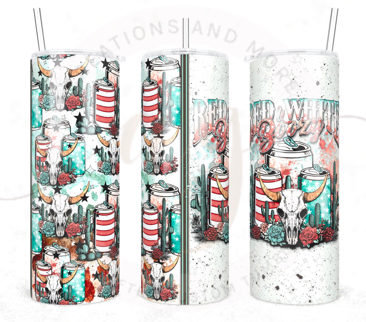 Red White & Boozy Tumbler Digital File