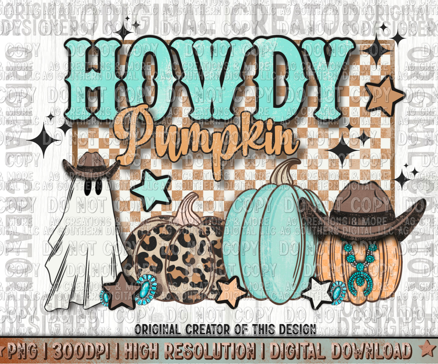 Howdy Pumpkin Digital Download PNG