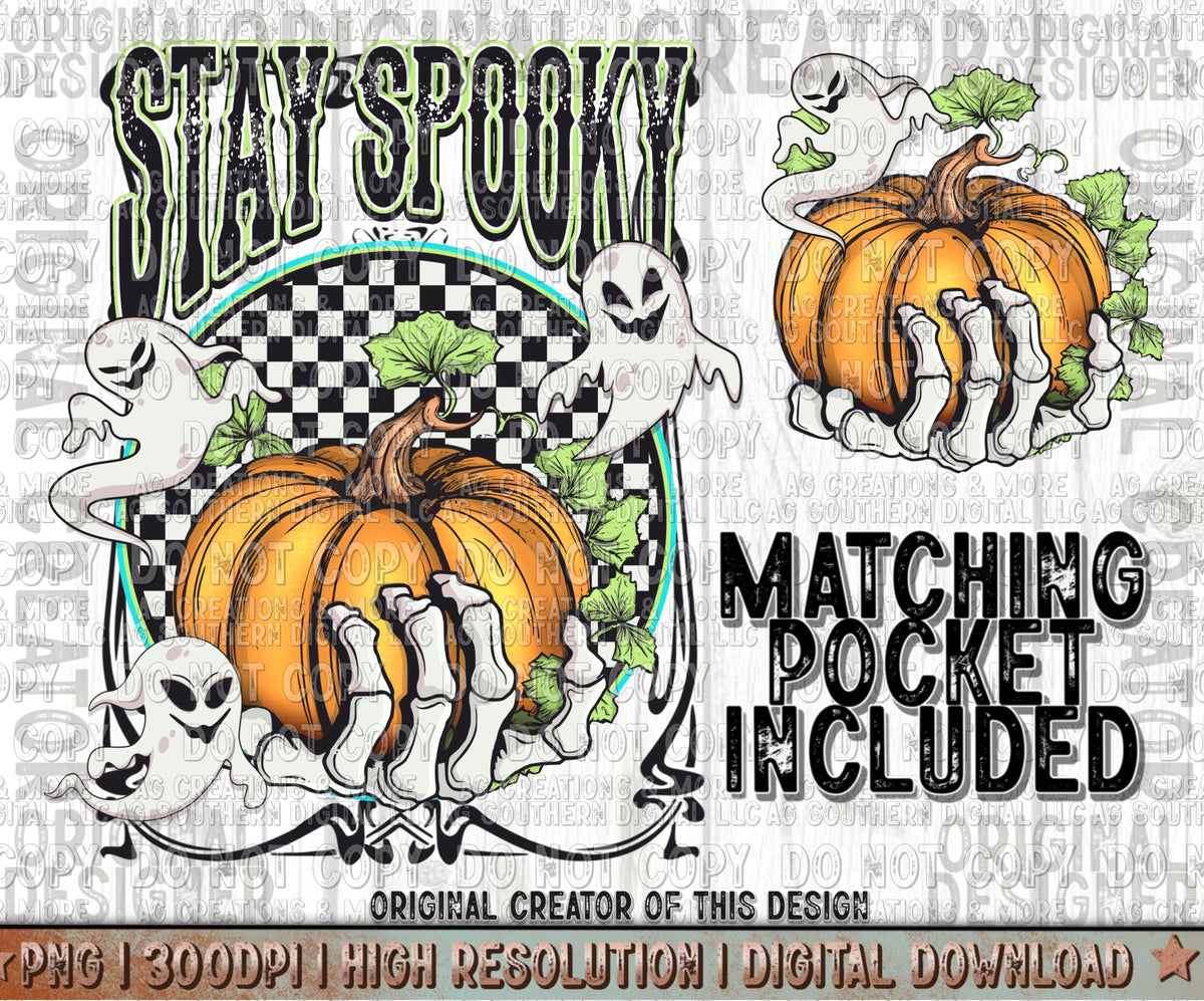 Stay Spooky Pocket Set Digital Download PNG