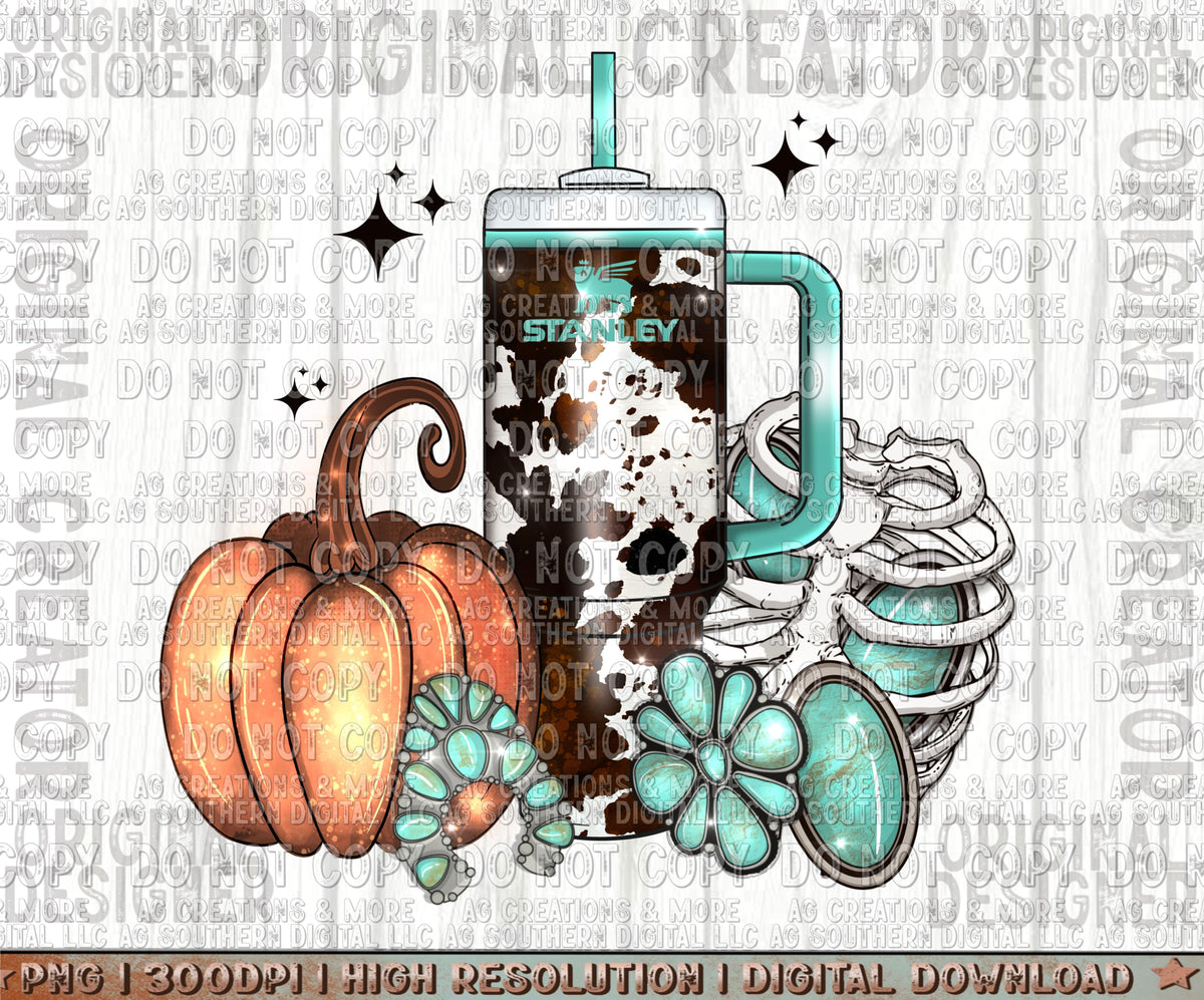 Fall Vibe Tumbler Black Digital Download PNG