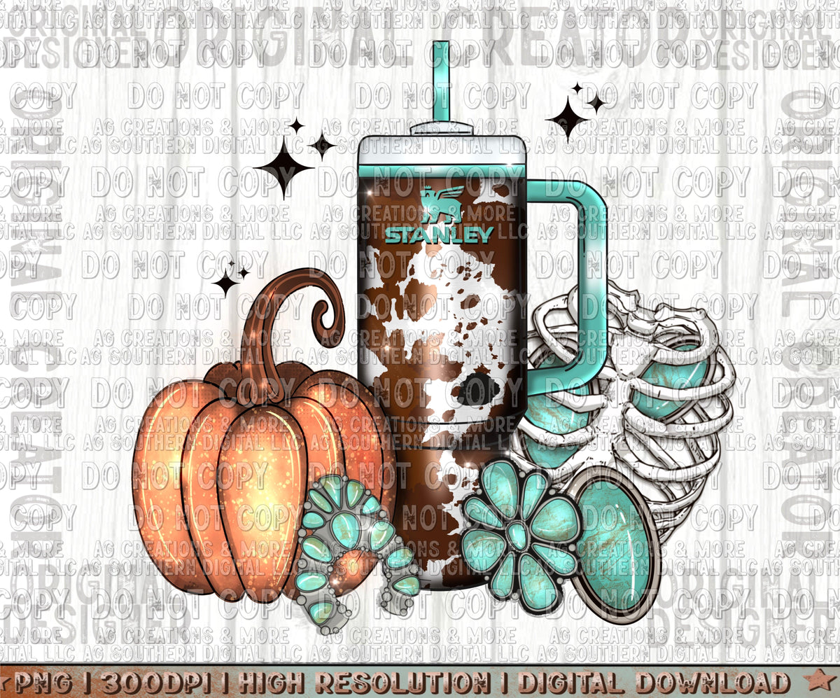 Fall Vibe Tumbler Brown Digital Download PNG