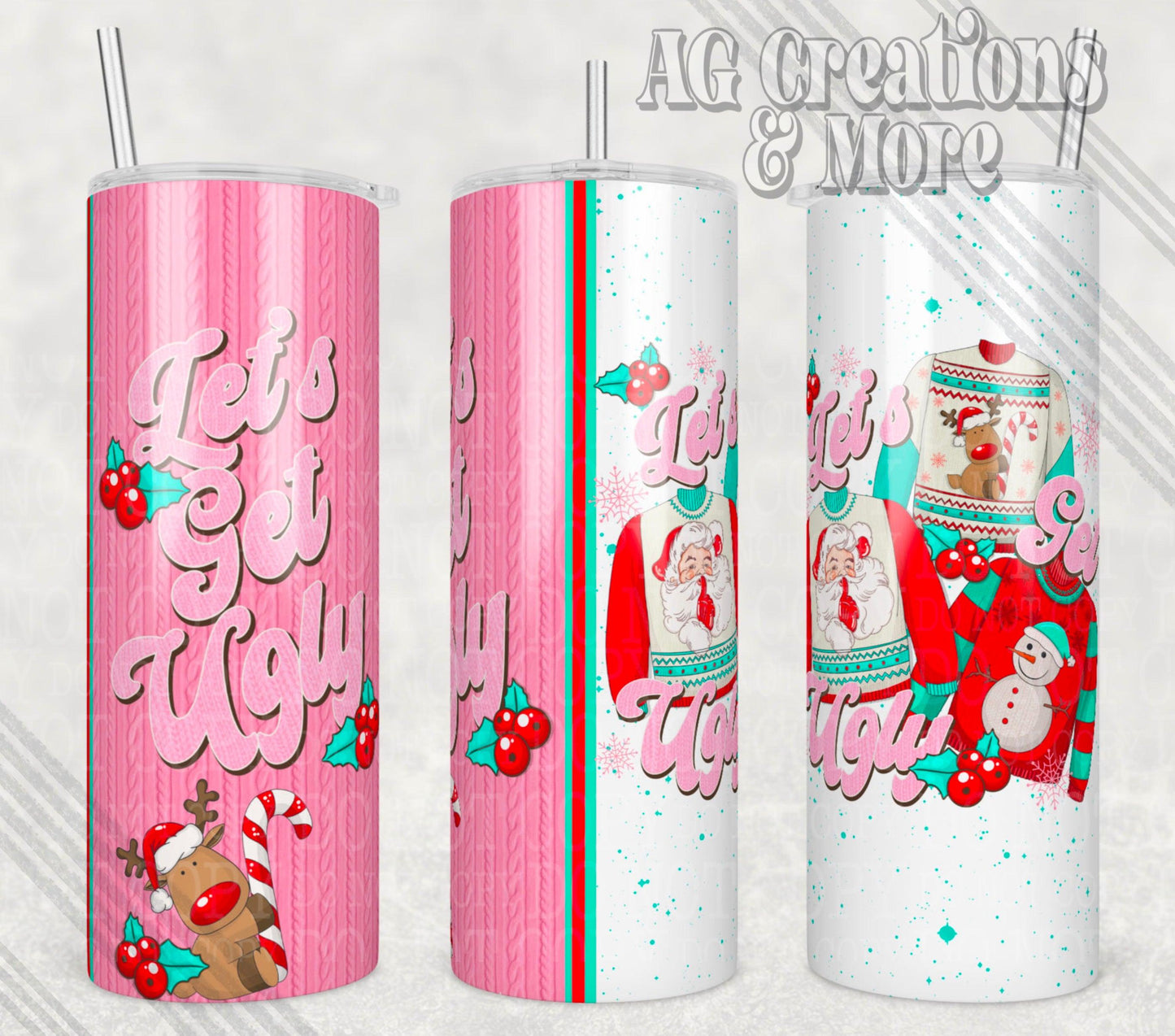 Ugly Sweater Christmas Tumbler Digital File