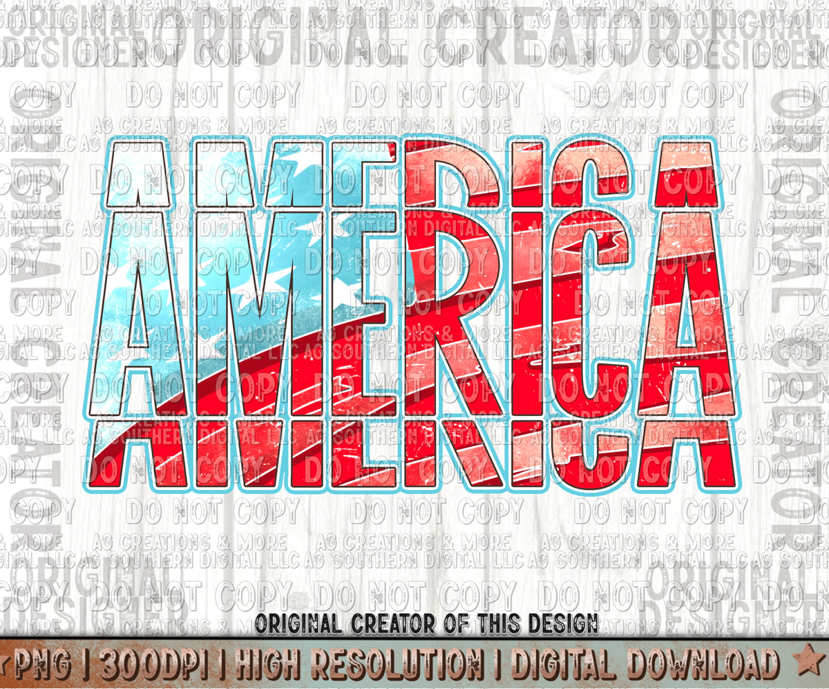 America Digital Download PNG