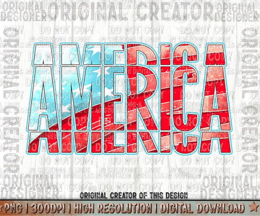 America Digital Download PNG